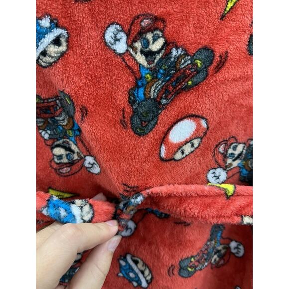 Super Mario Kart Childrens Bath Robe Size 8 Red Character Fleece Sleepwear - Picture 8 of 12